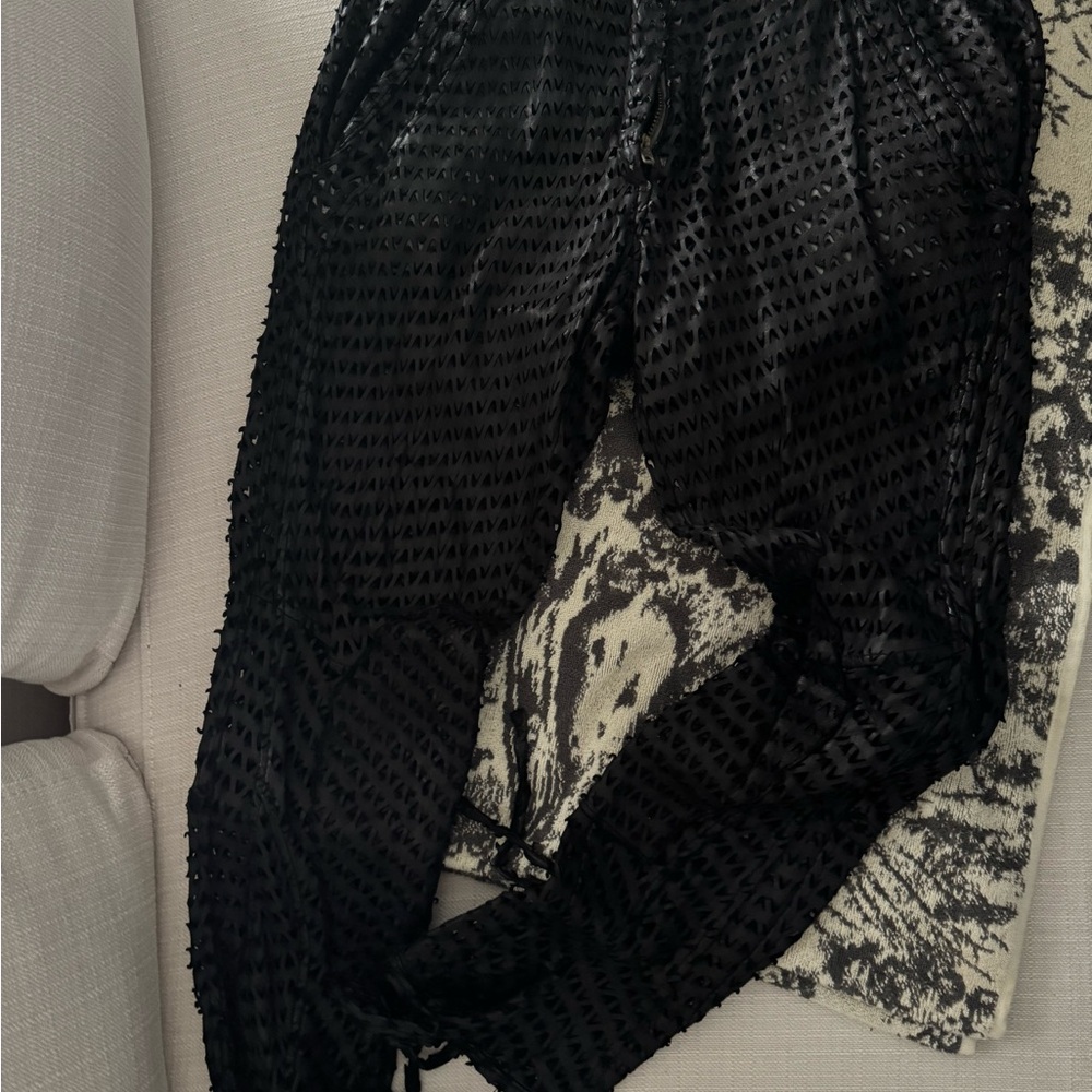 Black Textured Pants LE CUIR PERDU PANTS 👖 ❤️